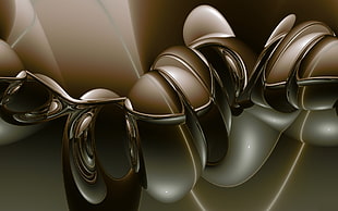 beige and white abstract artwork