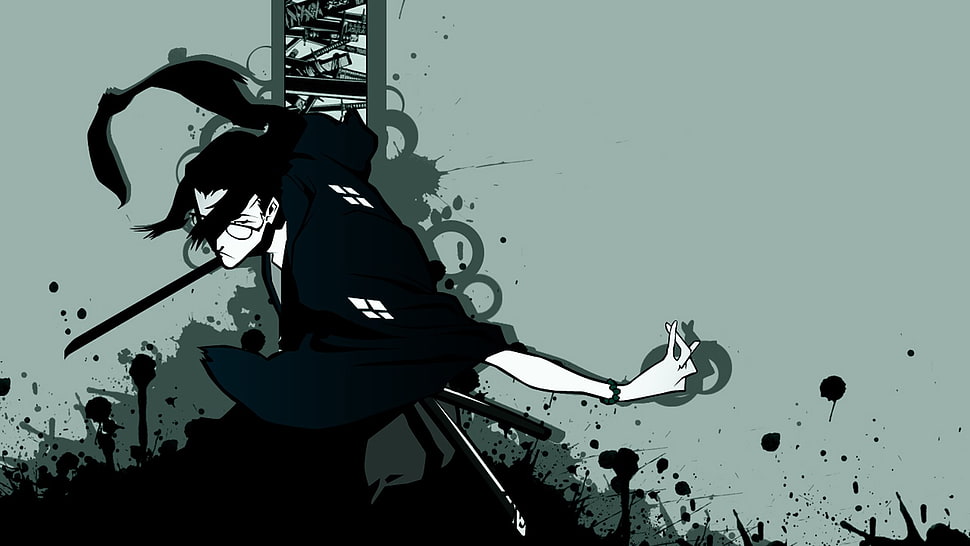 black cartoon character, Jin (Samurai Champloo), Samourai Champloo HD wallpaper