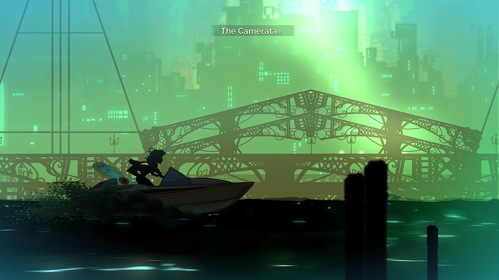 man riding personal watercraft game application, Transistor, Red (Transistor), red, transistors HD wallpaper