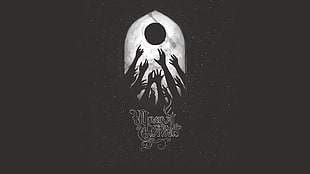 silhouette of hands, black metal, metal music, simple background, hands HD wallpaper