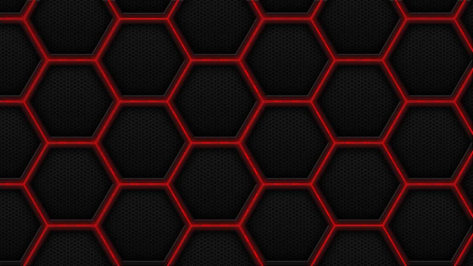 Black and red digital wallpaper, abstract, hexagon, textured HD wallpaper |  Wallpaper Flare