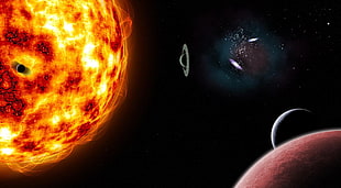 illustration of sun and planets