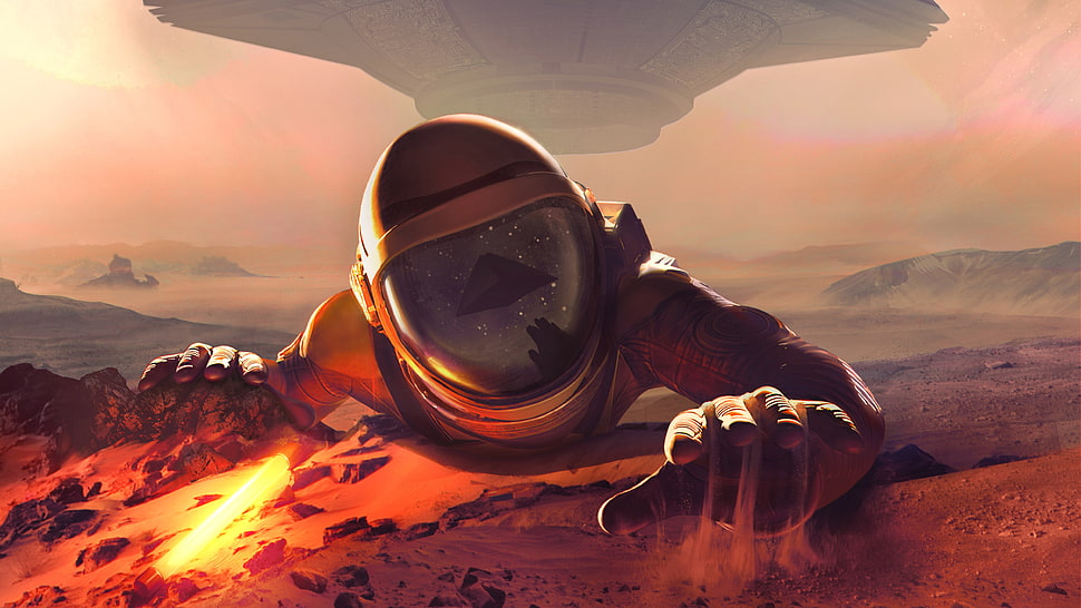 astronaut digital wallpaper, Downward Spiral: Horus Station, Astronaut, Zero gravity HD wallpaper