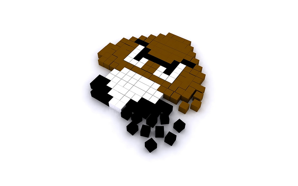 Goomba pixelated HD wallpaper
