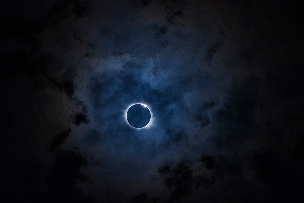 solar eclipse, Eclipse, Sky, Moon HD wallpaper