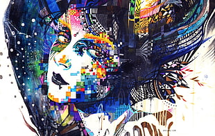 abstract painting of woman
