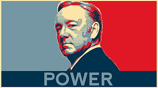 man portrait painting, Kevin Spacey, Hope posters, House of Cards