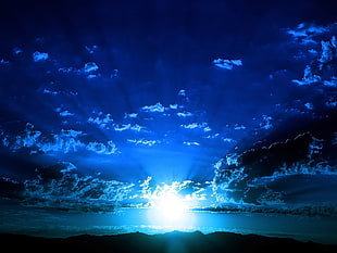 blue sky photography HD wallpaper