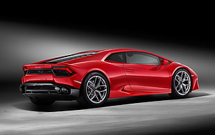 red Lamborghini sports car, Lamborghini Huracan LP580-2, car, simple background