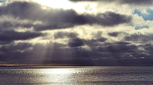 dark clouds with sun rays
