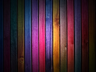 multi color wooden planks