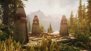 three brown pylons, The Elder Scrolls V: Skyrim, video games