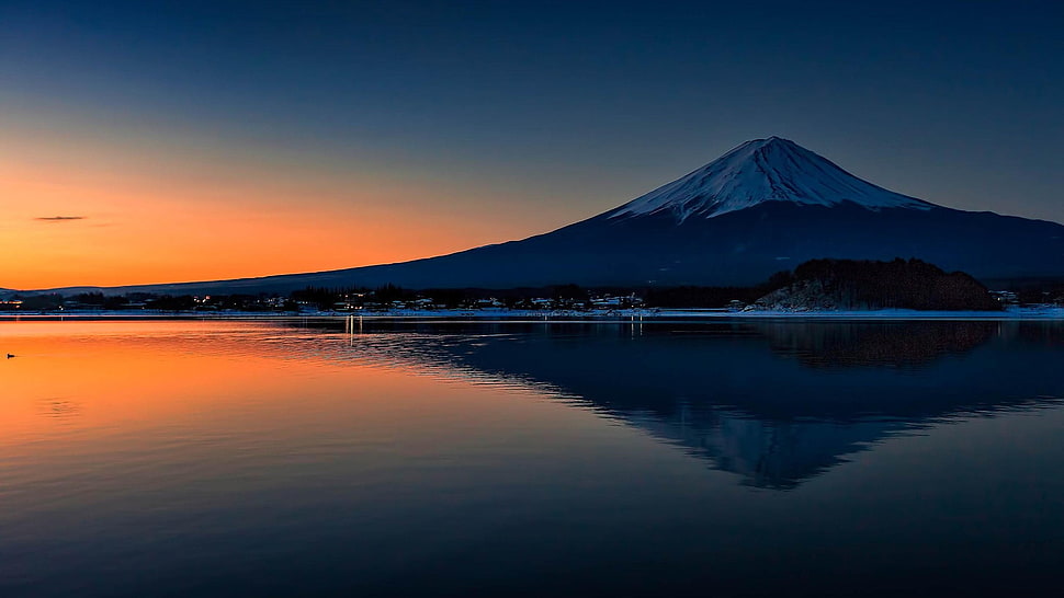Mt. Fuji, Japan, Mount Fuji, trees, nature HD wallpaper