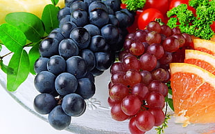 variety of fruits on plate