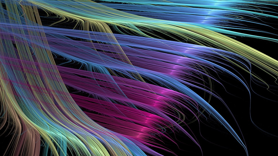 black and purple abstract painting HD wallpaper