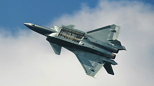 gray stealth plane, PLAAF, j20, military aircraft, aircraft HD wallpaper