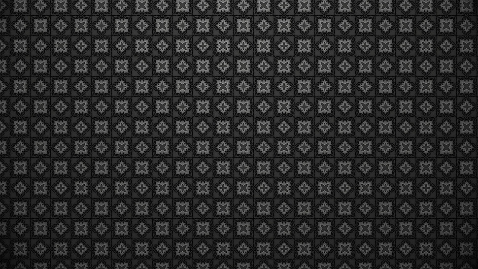 black and gray area rug, pattern, monochrome HD wallpaper