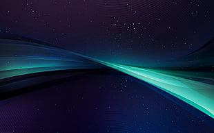 teal and blue wallpaper, simple background, abstract, waveforms, digital art