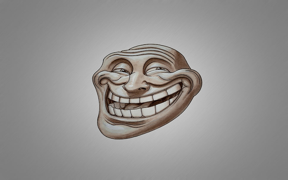 troll face emoticon HD wallpaper