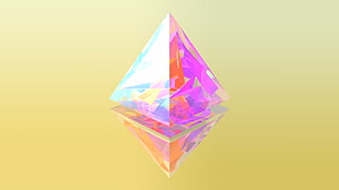 multicolored pyramid logo, pyramid, abstract HD wallpaper