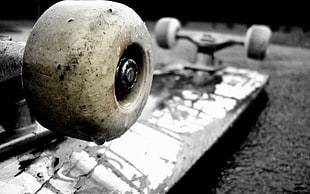 close up of skateboard, closeup