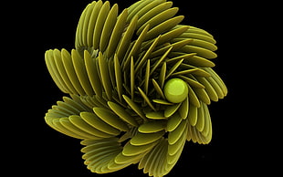 green spiral graphic digital art