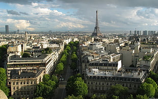 aerial photography of Paris France, building, Paris, France, Eiffel Tower