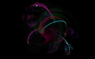 black and red digital wallpaper