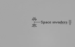 space invaders game application, retro games, Space Invaders, video games, minimalism HD wallpaper