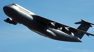 gray US Army plane, military aircraft, airplane, jets, Lockheed C-5 Galaxy
