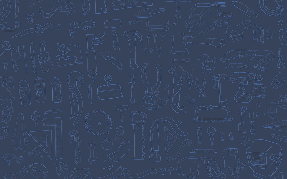 assorted equipment illustration HD wallpaper