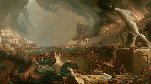 Attack of Olympus by Ronald, war, siege, ancient greece HD wallpaper