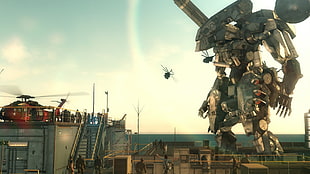red helicopter, Metal Gear Solid V: The Phantom Pain, Big Boss, Metal Gear Solid , Metal Gear