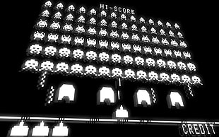 arcade game, video games, simple, Space Invaders, retro games HD wallpaper