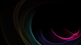abstract black and multicolored digital wallpaper