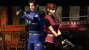 Resident Evil 2, Resident Evil 2, Resident Evil, Leon S. Kennedy, Claire Redfield HD wallpaper