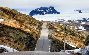 landscape photography of empty road HD wallpaper