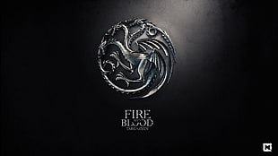 Fire and Blood logo HD wallpaper
