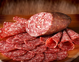 photo of sliced salami
