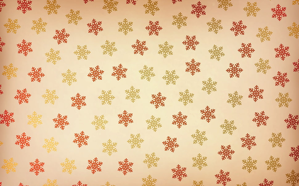 white and brown snow flakes printed surface HD wallpaper