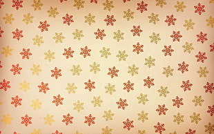 white and brown snow flakes printed surface