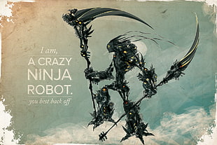 I am, A crazy ninja robot wallpaper, artwork, robot