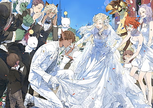 anime character wedding wallpaper, anime, Final Fantasy, Tan Jiu HD wallpaper