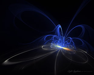 blue and black abstract scenery HD wallpaper