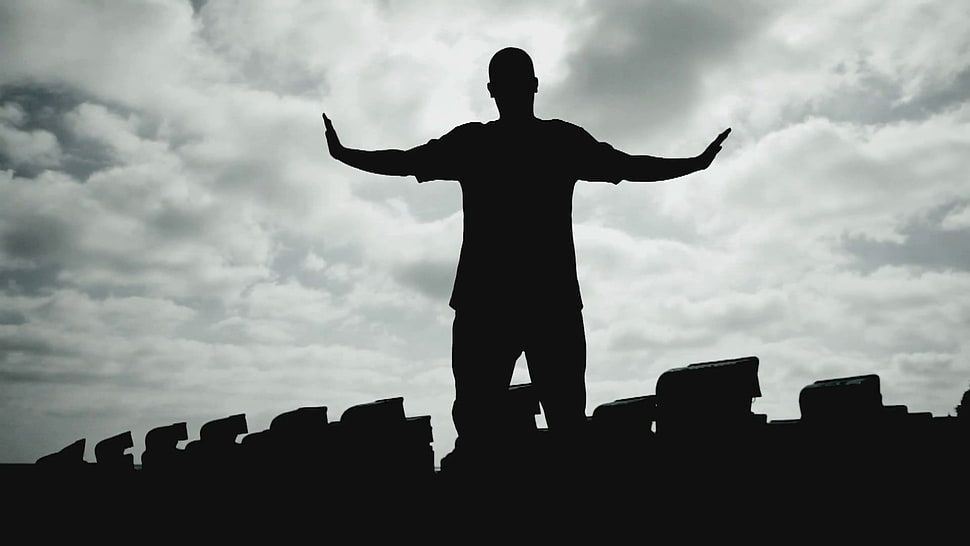 man standing during day HD wallpaper