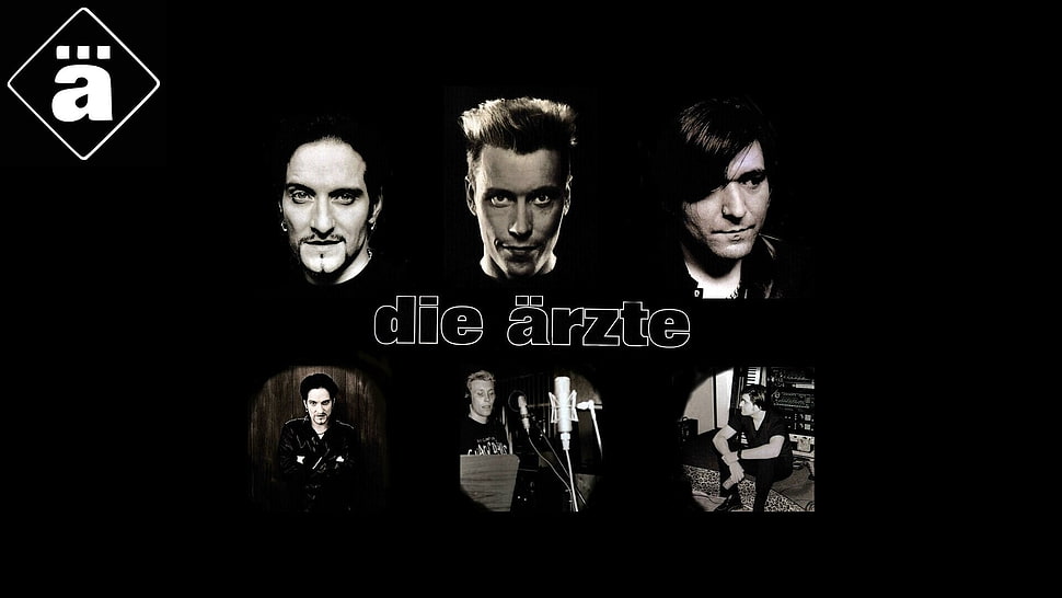 Die Arzte gray scale photo HD wallpaper