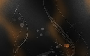 brown and black floral illustration