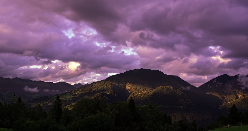 view of mountains HD wallpaper