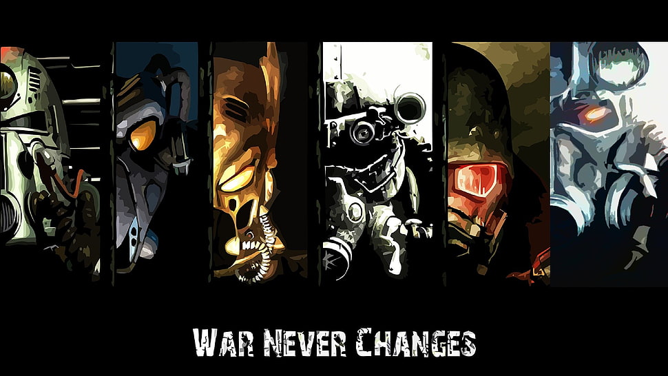 Fallout Power Armors wallpaper, artwork, collage, Fallout, video games HD wallpaper