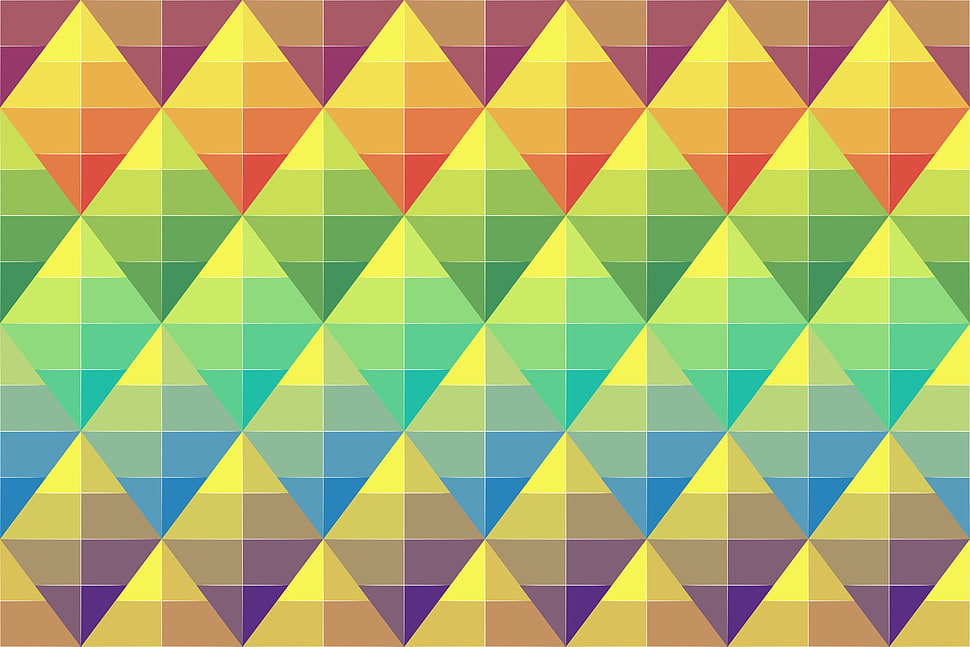 multicolored parallel pyramid illustration HD wallpaper
